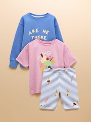 Joules Top To Toe Multi Three Piece Outfit Set - Image 1 of 10