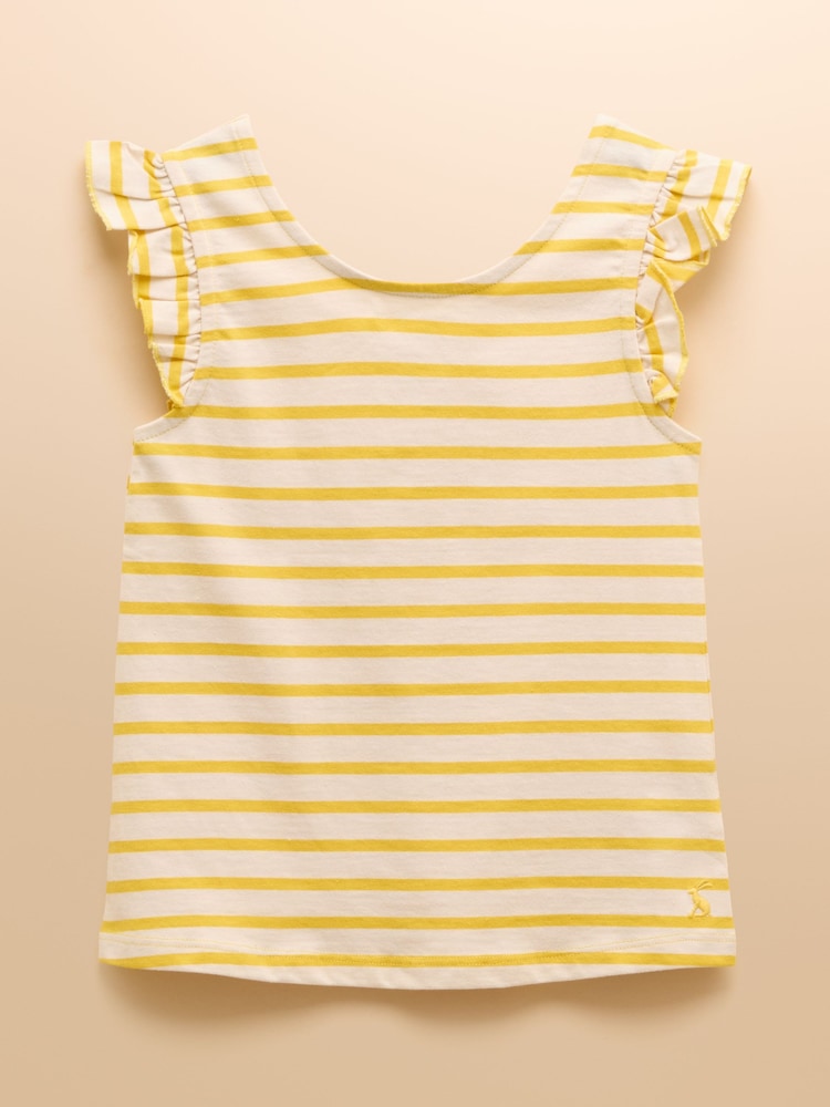 Joules Butterfly Blue & Pink Frill Sleeve Vest Three Pack - Image 3 of 10