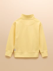 Joules Alfie Yellow Quarter Zip Sweatshirt - Image 2 of 5