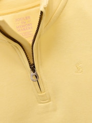 Joules Alfie Yellow Quarter Zip Sweatshirt - Image 3 of 5