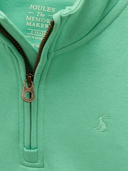 Joules Alfie Green Quarter Zip Sweatshirt - Image 3 of 4