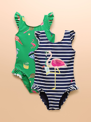Blau/Grün - Joules Splash Pack of Two Swimsuits - Bild 1 von 9