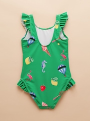 Blau/Grün - Joules Splash Pack of Two Swimsuits - Bild 4 von 9