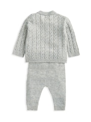 Mamas & Papas Pleten siv pulover in hlače 2 Pieces Set - Slika 3 iz 5