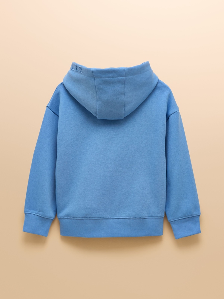 Joules Parkside Blue Jersey Hoodie - Image 2 of 4