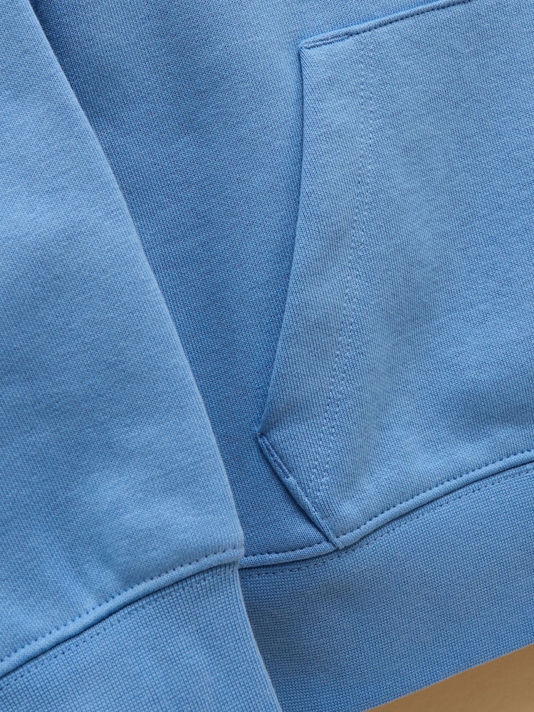 Joules Parkside Blue Jersey Hoodie - Image 4 of 4
