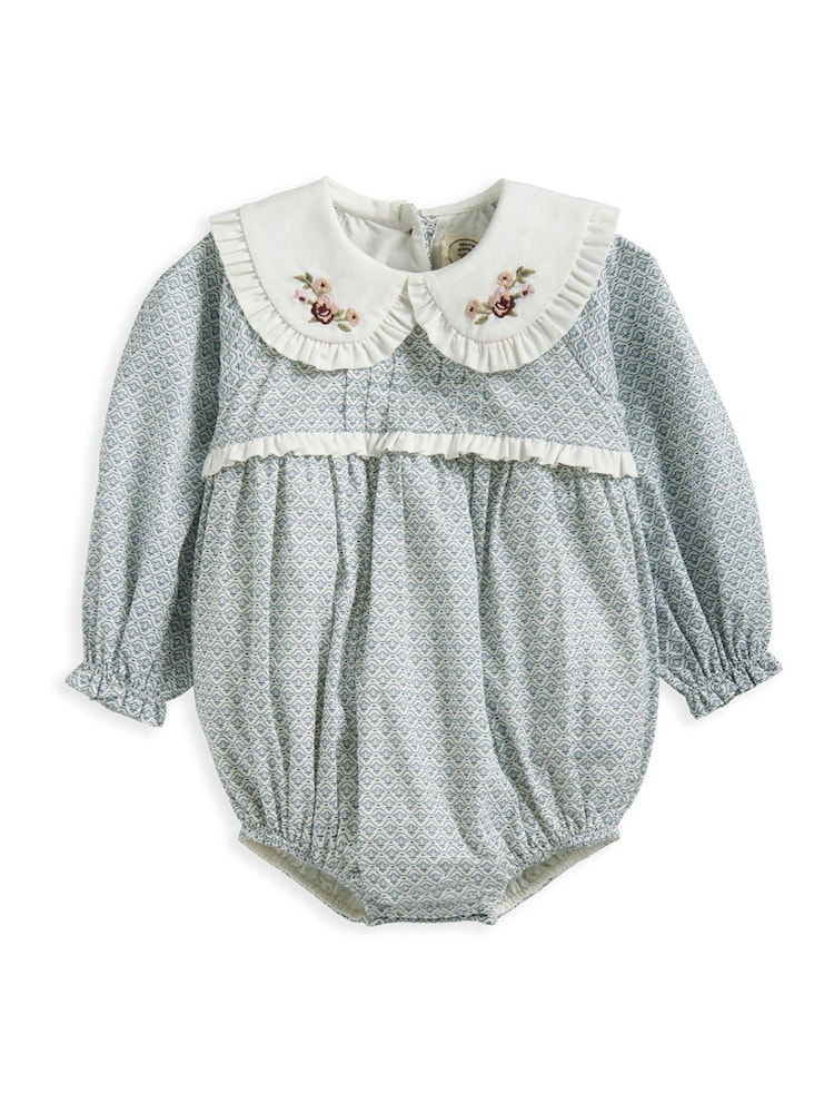 Mamas & Papas – kurzer Strampler aus 100 % Baumwolle mit geometrischem Muster, Blau - Bild 2 von 3 Mamas & Papas – kurzer Strampler aus 100 % Baumwolle mit geometrischem Muster, Blau - Bild 2 von 3
