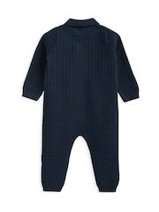 Mamas & Papas Blue Knitted 100% Cotton Romper - Image 3 of 3
