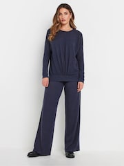 Long Tall Sally Blue Natural Soft Touch Pleated Sweatshirt - Image 2 of 5