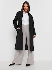 PixieGirl Petite Black Button City Coat - Image 2 of 5