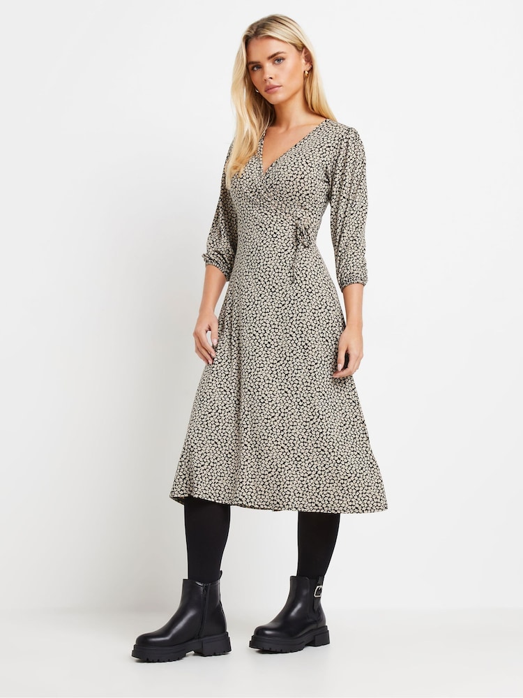 Natur - M&Co Petite 3/4 Sleeve Dress - Bild 1 von 5 Natur - M&Co Petite 3/4 Sleeve Dress - Bild 1 von 5