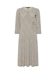 M&Co Natural Petite 3/4 Sleeve Dress - Image 5 of 5