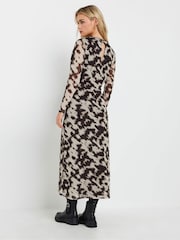 M&Co White & Black Petite Abstract Mesh Midi Dress - Image 2 of 5