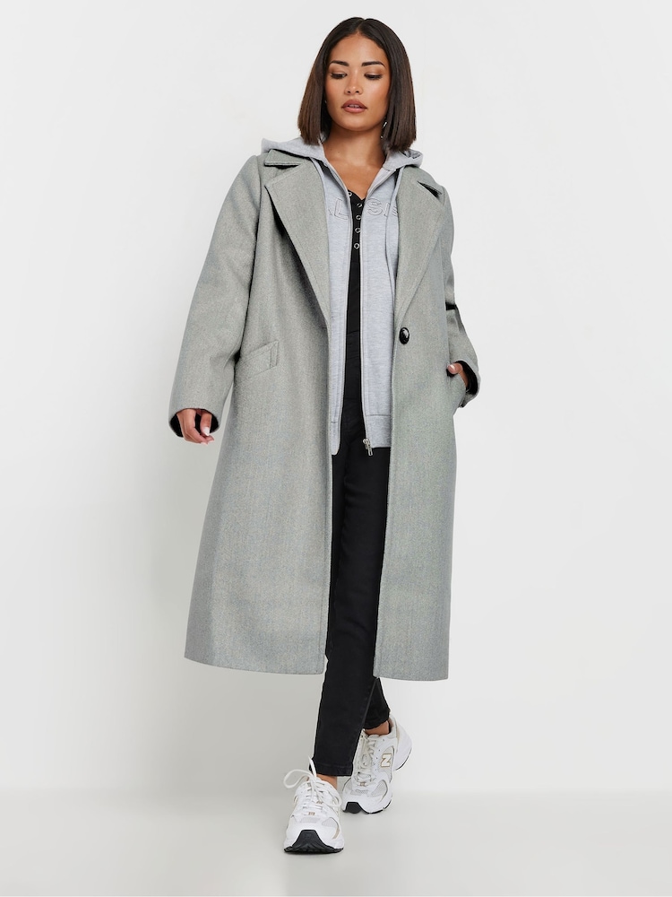Gris - PixieGirl Petite Button City Coat - Imagen 2 de 6 Gris - PixieGirl Petite Button City Coat - Imagen 2 de 6