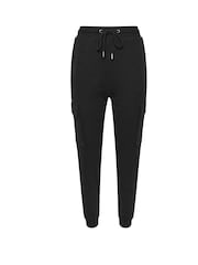 PixieGirl Petite Black Cargo Ribbed Joggers - Image 6 of 6