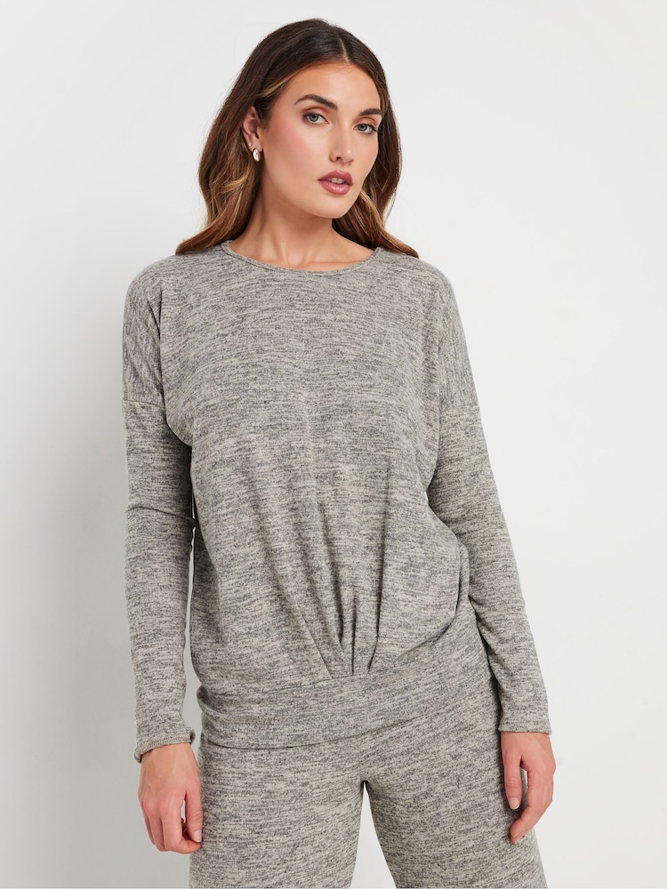 Long Tall Sally Natural Natural Soft Touch Pleated Sweatshirt - Image 1 of 5