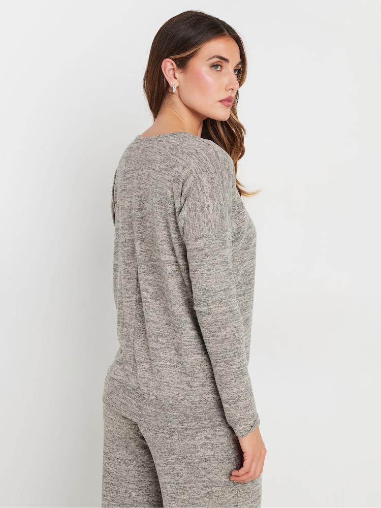 Long Tall Sally Natural Natural Soft Touch Pleated Sweatshirt - Image 3 of 5