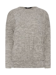 Long Tall Sally Natural Natural Soft Touch Pleated Sweatshirt - Image 5 of 5