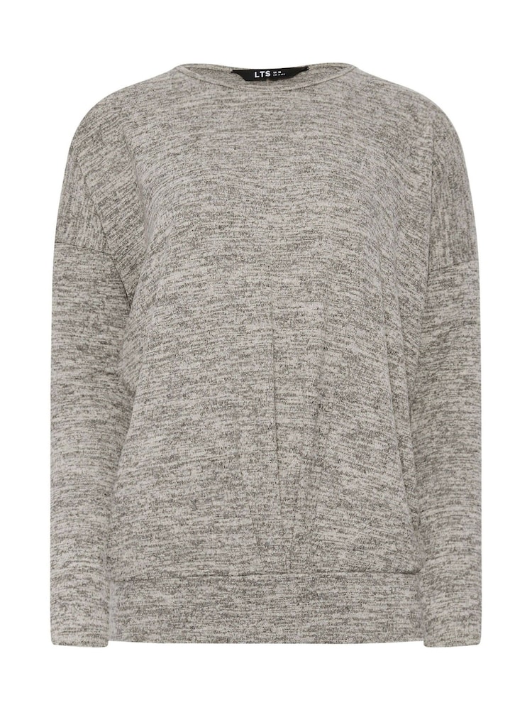 Long Tall Sally Natural Natural Soft Touch Pleated Sweatshirt - Image 5 of 5