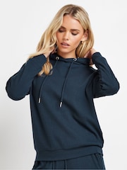 PixieGirl Petite Blue Cargo Ribbed Hoodie - Image 1 of 6