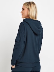 PixieGirl Petite Blue Cargo Ribbed Hoodie - Image 4 of 6