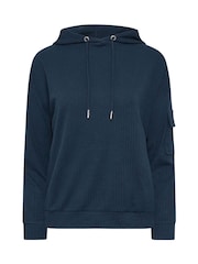 PixieGirl Petite Blue Cargo Ribbed Hoodie - Image 6 of 6