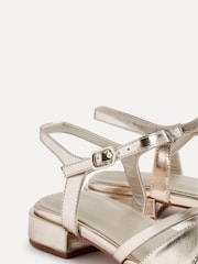 Linzi Gold Zenna Strappy Mini Heeled Sandals - Image 4 of 5
