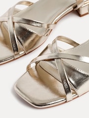 Linzi Gold Zenna Strappy Mini Heeled Sandals - Image 5 of 5