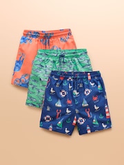 Joules Ocean Multi Pack Of Three Swim Shorts - Image 1 of 12
