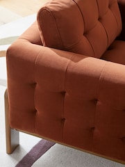 Soft Velvet Rust Brown Beaumont Accent Chair - Image 3 of 9