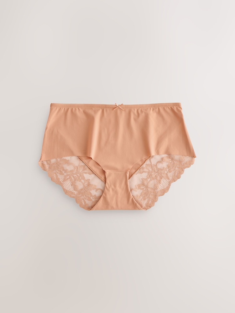 Black / Caramel Nude / Chocolate Nude - מארז 3 תחתונים עם תחרה מאחורה של No VPL - Image 7 of 10