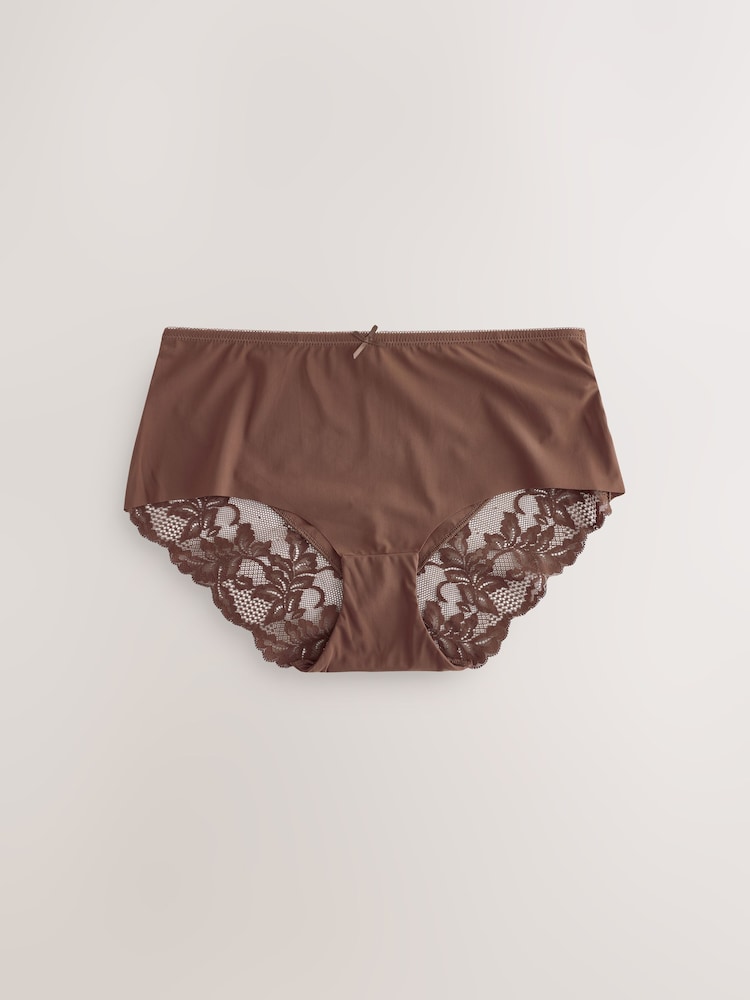 Black / Caramel Nude / Chocolate Nude - מארז 3 תחתונים עם תחרה מאחורה של No VPL - Image 8 of 10