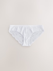 Black/White/Praline Nude Brazilian No VPL Lace Back Briefs 3 Pack - Image 7 of 10