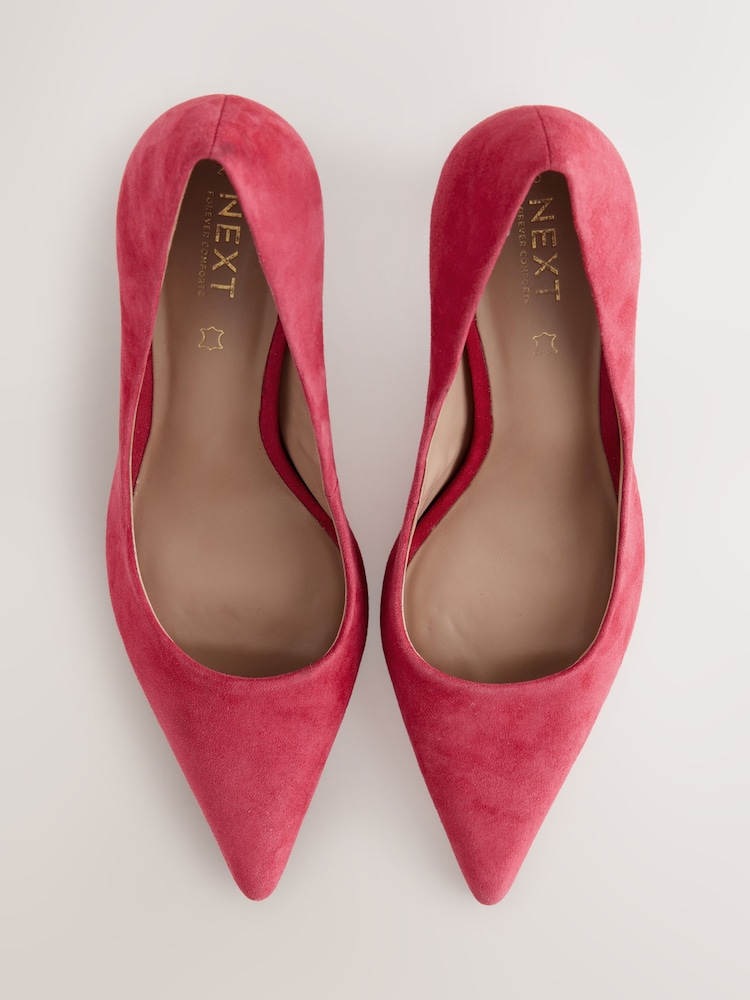 Rotes Wildleder - Forever Comfort® Halbhohe Pumps aus Leder - Bild 2 von 5 Rotes Wildleder - Forever Comfort® Halbhohe Pumps aus Leder - Bild 2 von 5