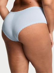 Victoria's Secret Palest Blue Cheeky Cotton Lace Waist Knickers - Image 2 of 3