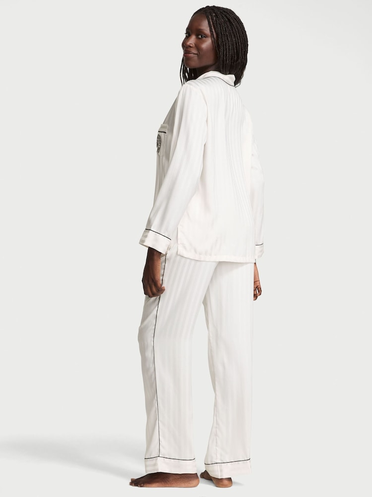 Victoria's Secret White Satin Long Pyjama Set - Image 2 of 7