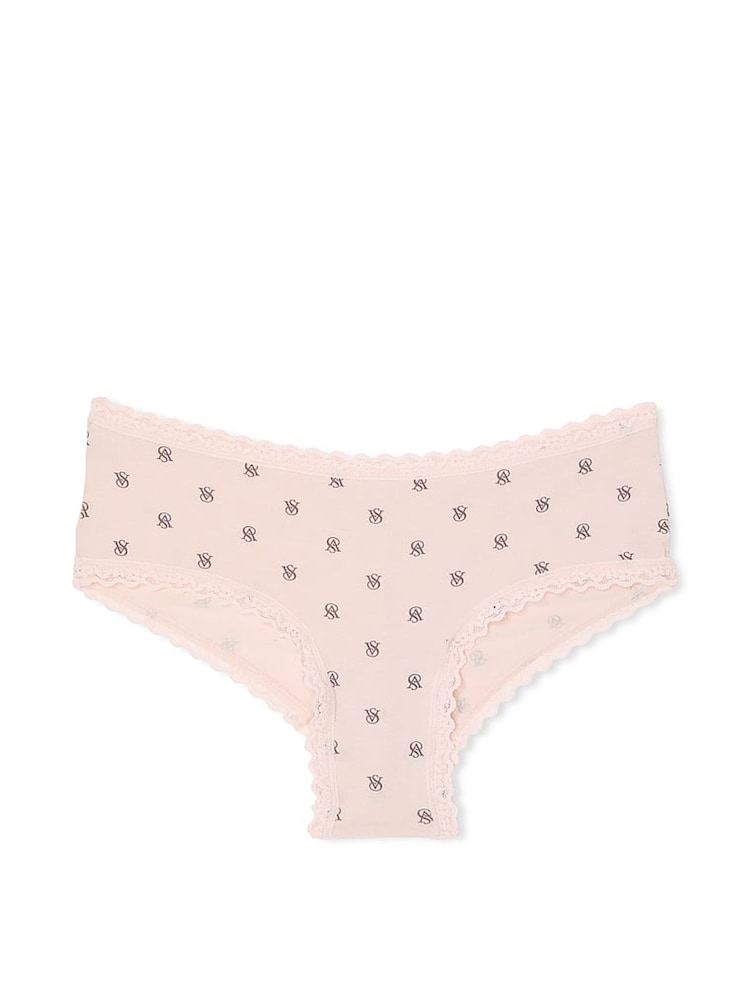 Victoria's Secret Pink Logo Cheeky Cotton Lace Waist Knickers - Image 3 of 3