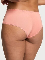 Victoria's Secret Peachy Orange Cheeky Cotton Lace Waist Knickers - Image 2 of 3