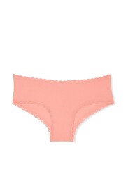 Victoria's Secret Peachy Orange Cheeky Cotton Lace Waist Knickers - Image 3 of 3