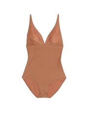 Victoria's Secret Caramel Nude Shaping SheerSmoothing™ Plunge Bodysuit - Image 3 of 3