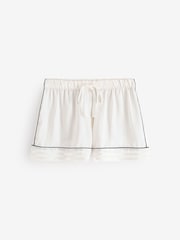 Victoria's Secret White Stripe Satin Short Pyjama Set - Image 3 of 7