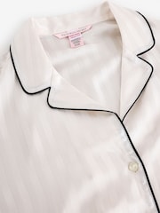 Victoria's Secret White Stripe Satin Short Pyjama Set - Image 5 of 7