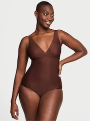 Victoria's Secret Ganache Nude Shaping SheerSmoothing™ Plunge Bodysuit - Image 1 of 3