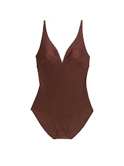 Victoria's Secret Ganache Nude Shaping SheerSmoothing™ Plunge Bodysuit - Image 3 of 3