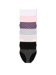 Wit/roze/paars/grijs/zwart - Victoria's Secret set van 7 slips met logo - Image 1 of 3