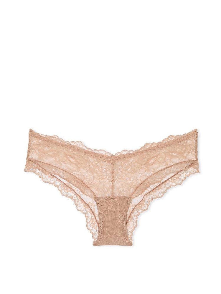 Victoria's Secret Praline Nude Cheeky Rose Lace Knickers - Image 3 of 3