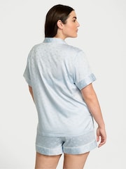 Victoria's Secret Palest Blue Butterfly Jacquard Satin Short Pyjama Set - Image 2 of 3