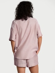 Victoria's Secret Nostalgia Rose Pink Herringbone Cotton Modal Short Pyjama Set - Image 2 of 2