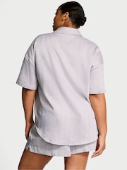 Victoria's Secret Turtle Dove Grey Herringbone Cotton Modal Short Pyjama Set - Image 2 of 2