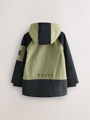 Khaki-Grün/Schwarz - Baker by Ted Baker Shower Resistant Colourblock Coat - Bild 10 von 13